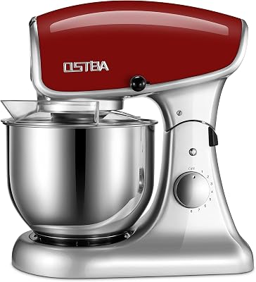 600W Die-Cast Stand Mixer, FM302 All Metal Series Professional Electric Kitchen Mixer, 5.5Qt bowl 8-Speed Tilt-Head, 6 Attachments Hub