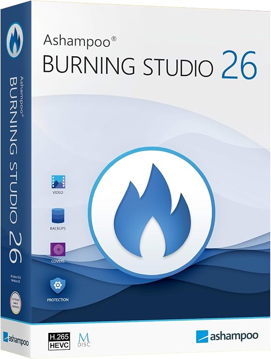 Burning Studio 26 - Burn, copy, save - the multimedia all-rounder - burning software - create covers, inlays, disk labels for Win 11, 10