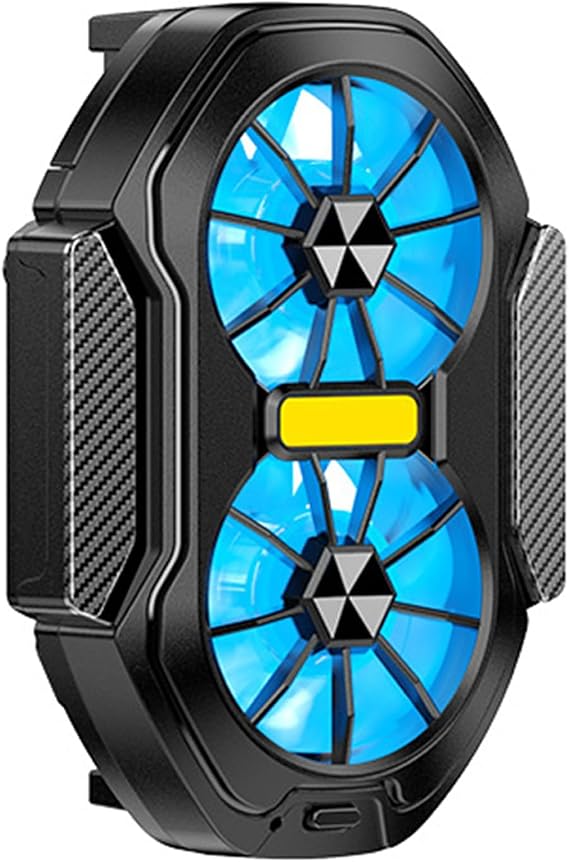 Phone Cooler - Clamp-On Mobile Phone Cooling Pad 2-Fan | High-Efficiency Smartphone Heat Dissipation Tool for Watching Videos Playing Games Music Listening