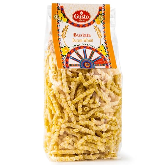GUSTO ETNA Busiata Pasta, Spiral Pasta, Artisan Italian Pasta, 17.6 oz Pack
