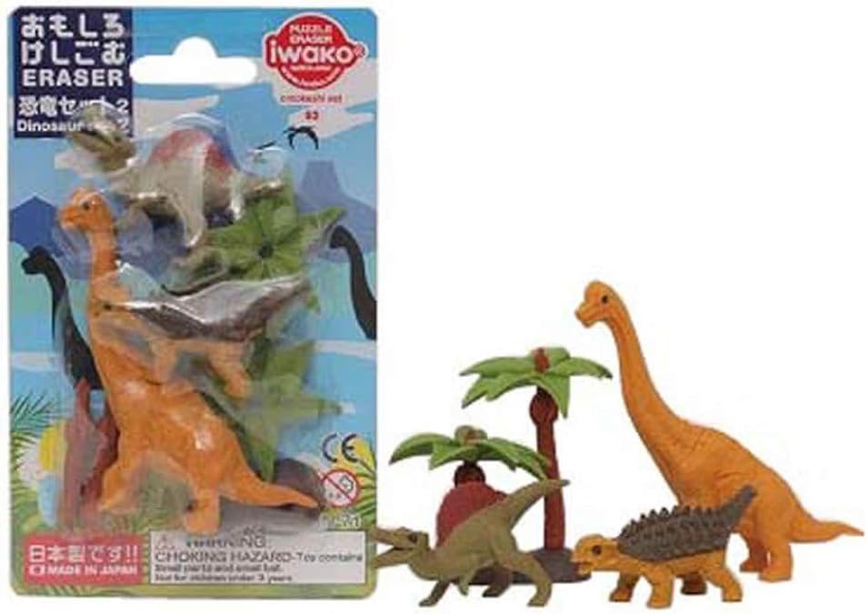 Blister Pack Eraser Dinosaur Set 2