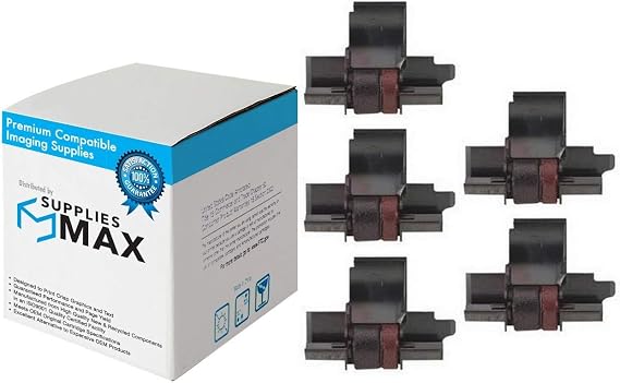 Compatible Replacement for Porelon PR-42 Black/Red Ink Rollers (5/PK) - Replacement to Seiko IR-40T