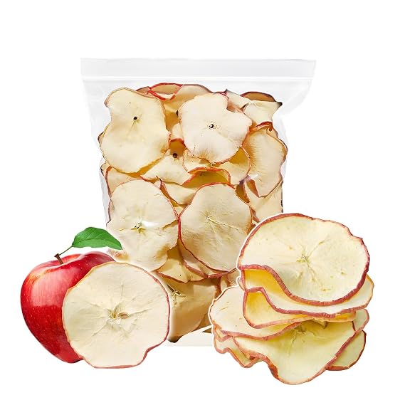 KachiKachi Dried Apple Slices - 3.5oz 100g, Not Peeled