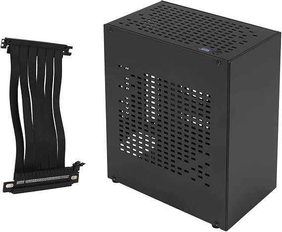 A07 Mini ITX Computer Case Chassis HTPC Host Case USB3.0 ITX Enclosure with Graphics Card Extension Cable(A)