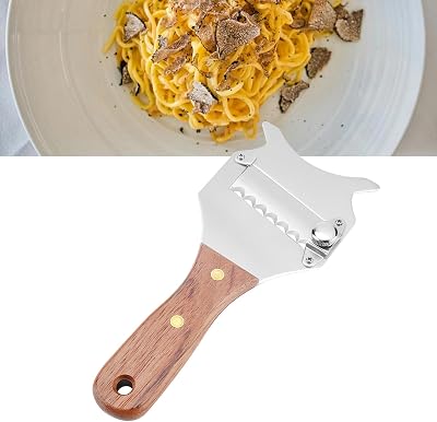 Adjustable Truffle, Cheese & Chocolate with 430 Wooden Handle for Shavings Kitchen Gadget
