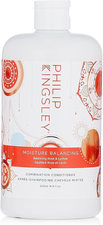 Philip Kingsley | Rose & Lychee Moisture Balancing Combination Conditioner | Restore Your Hair's Shine, Softness and Hydration | Hydration and Moisturizing for Dry Hair | 500ml