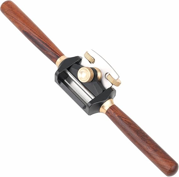 10'' Adjustable Spokeshave with Flat Base, Portable Woodworking Planes Wood Working Hand Tool Perfect for Wood Craft, Carving, Working
