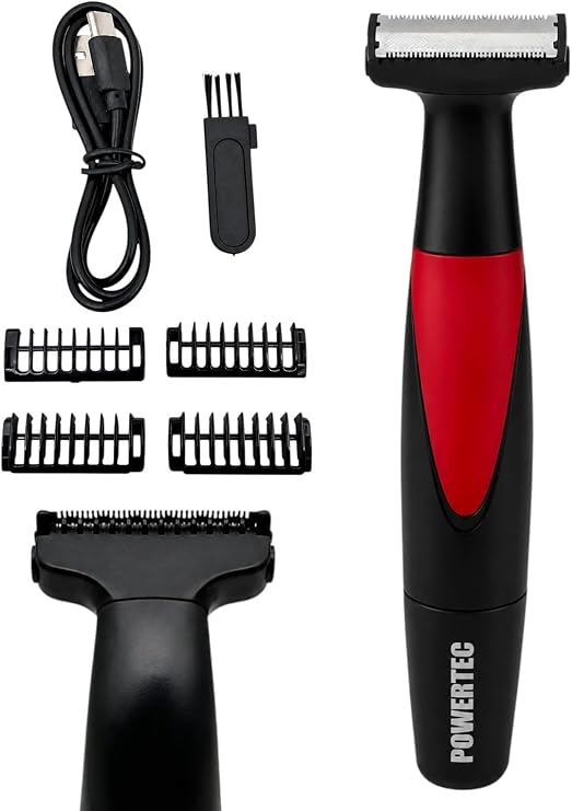 Powertec TR-655 Vücut Tıraş Makinesi (Body Groom) Çift Bıçak - Sıfıra Yakın Kesim
