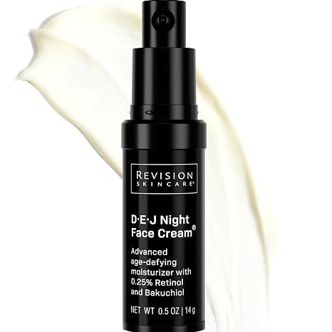 Revision Skincare DEJ Night Face Cream, Anti Aging Moisturizer, Antioxidant Rich with Retinol and Bakuchiol