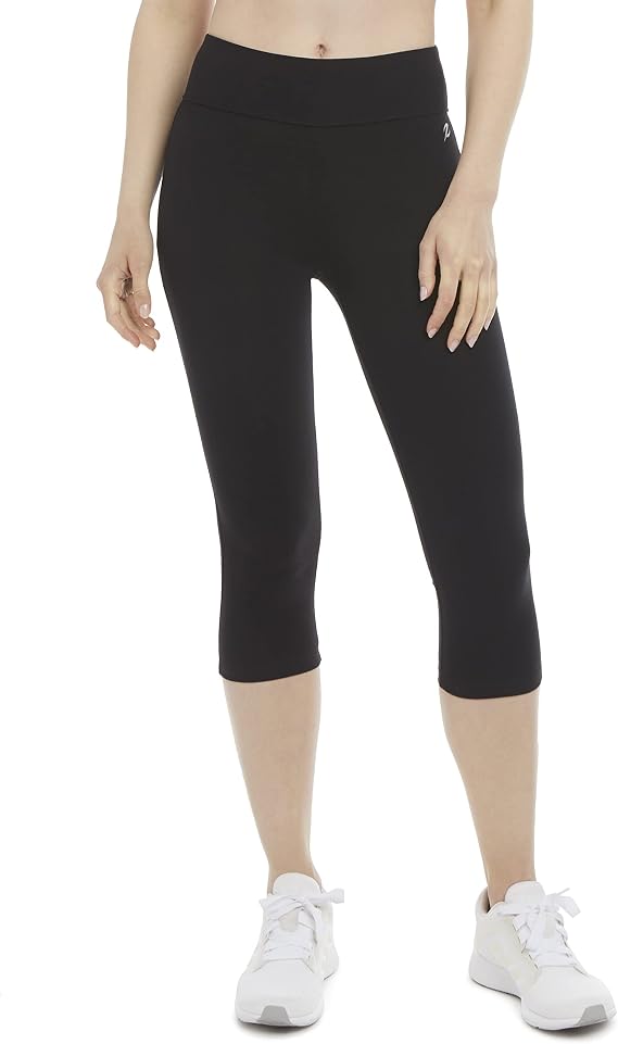 Energy Zone Women's Essential Cotton Stretch Capri Leggings