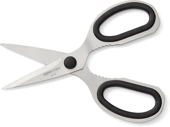 Ergo Chef All Purpose Kitchen Shears, Premium Heavy Duty Stainless-Steel Scissors, Ultra Sharp Multi-Function Poultry, Fish, Meat, Vegetables, Herbs, Plastic Packaging Come Apart Easy Cleaning