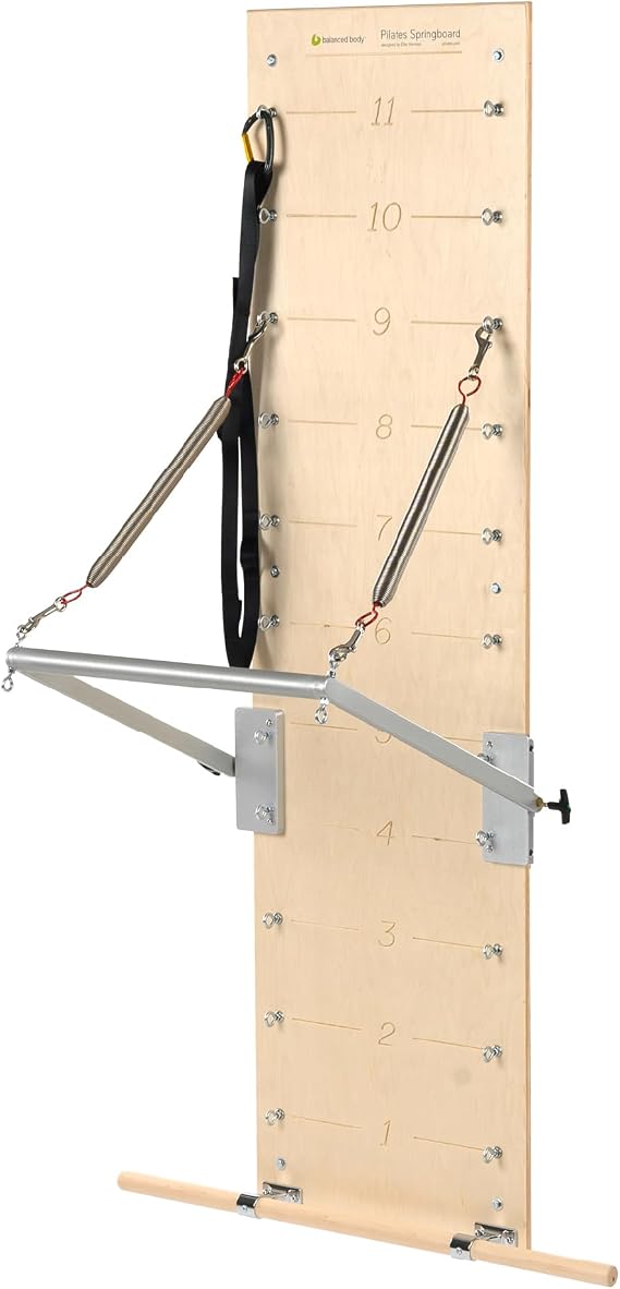 Balanced Body Pilates Springboard, Wall Mounted Pilates Workout Equipment for Home Gym or Studio Use, Pilates Exercise Equipment with Resistance Springs