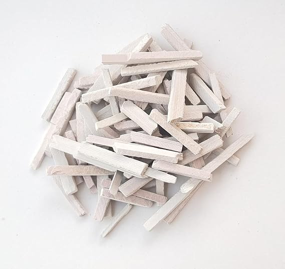 Indias Best Edible Broken Slate Pencils (250 gms)/ Broken Slate Bars White Pencils/Natural Limestone Slate Chalk Pencils/Earthy Goodies Edible Thin Slate Chalk Pencils