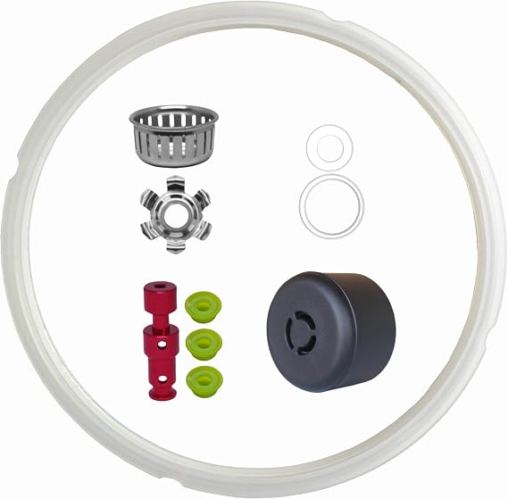 10PCS Replacement Parts for Instant Pot Pro 80 8QT and Duo Evo Plus 8Qt, Include Steam Release Handle, Sealing Ring, Float Valve W/Silicone Cap and Anti-Block Shield By Pnltae