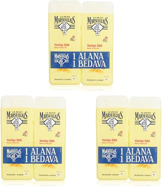 Le Petit Marseillais Vanilya Sütü Duş Jeli 400 Ml x 2 adet (3 paketi)