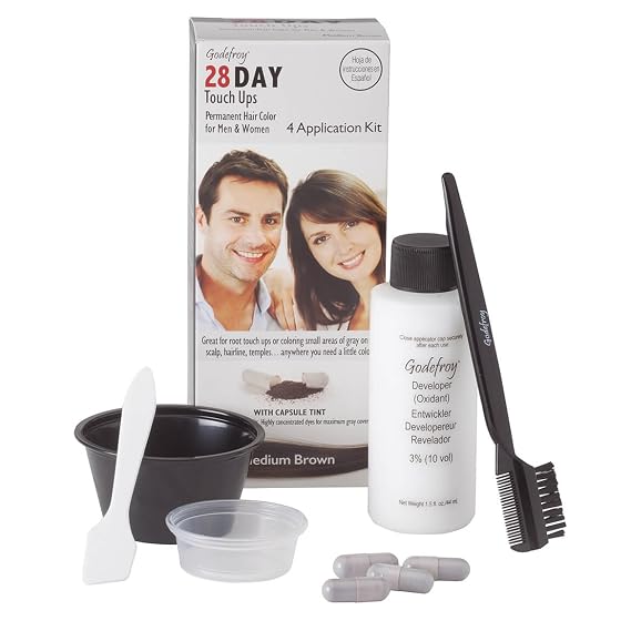 Godefroy 28 Day Touch Ups Medium Brown 4-Applications-Kit