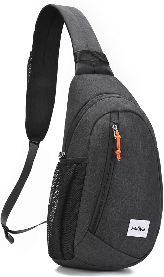 HALOVIE Anti Theft Sling Bag RFID Crossbody Bag Travel Sling Backpack Lightweight Shoulder Chest Bag for Hiking Walking