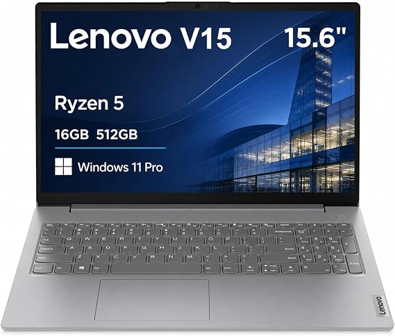 Lenovo V15 Laptop, 15.6" FHD, AMD Ryzen 5 7520U, 16GB DDR5 RAM, 512GB SSD | V15 Beats IdeaPad,gt; Intel i5-1235U, Business & Student, Anti-Glare, Webcam, Numeric Keypad, Ethernet, Win 11 Pro w/Copilot