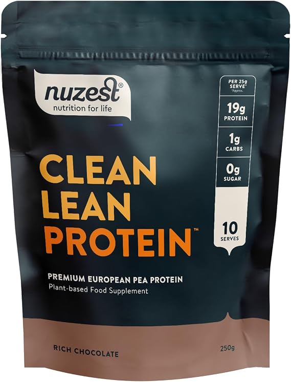 Vegan Protein Powders by Nuzest - Clean Lean Protein - Rich Chocolate - Plant Based Pea Protein Shake - Low Calorie & Low Carb - Gluten Free - Dairy Free - 250g (10 Servings)