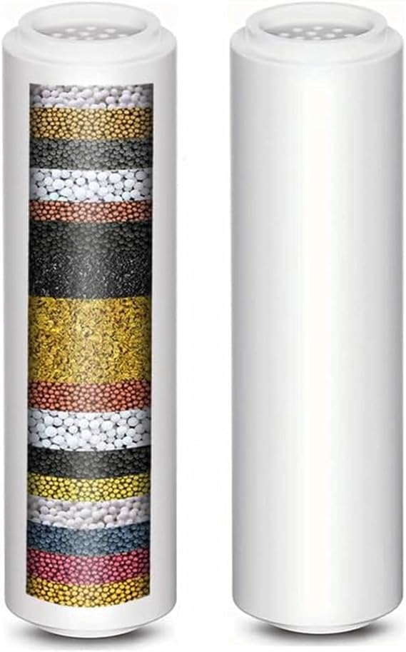 Universal Shower Filter Cartridge Replacement for INAVAMZ/SparkPod/Rexsoul Handheld Filtered Shower Head, Multi-Stage Filtration Water Softerner Filters for Hard Water (2)