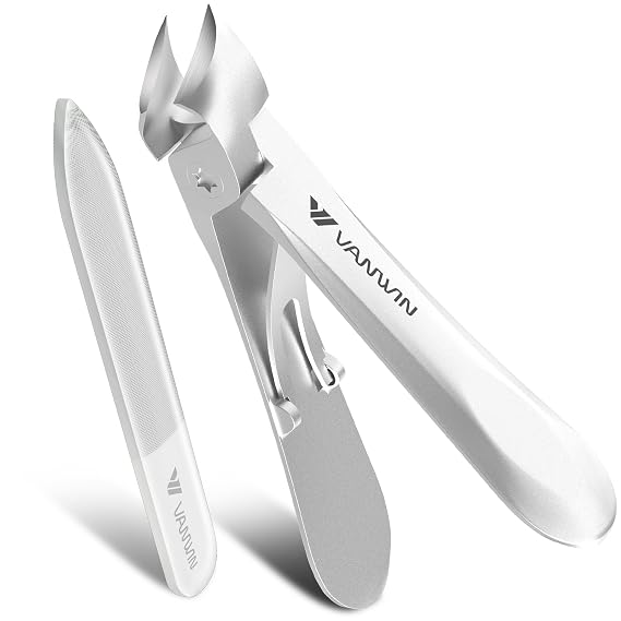 Ingrown Toenail Clippers, Heavy Duty Slanted Curved Blade Nail Clippers for Thick Toenails & Ingrown Nails, Stainless Steel Angled Toe Nail Clippers for Thick Nails for Seniors, Men, Women