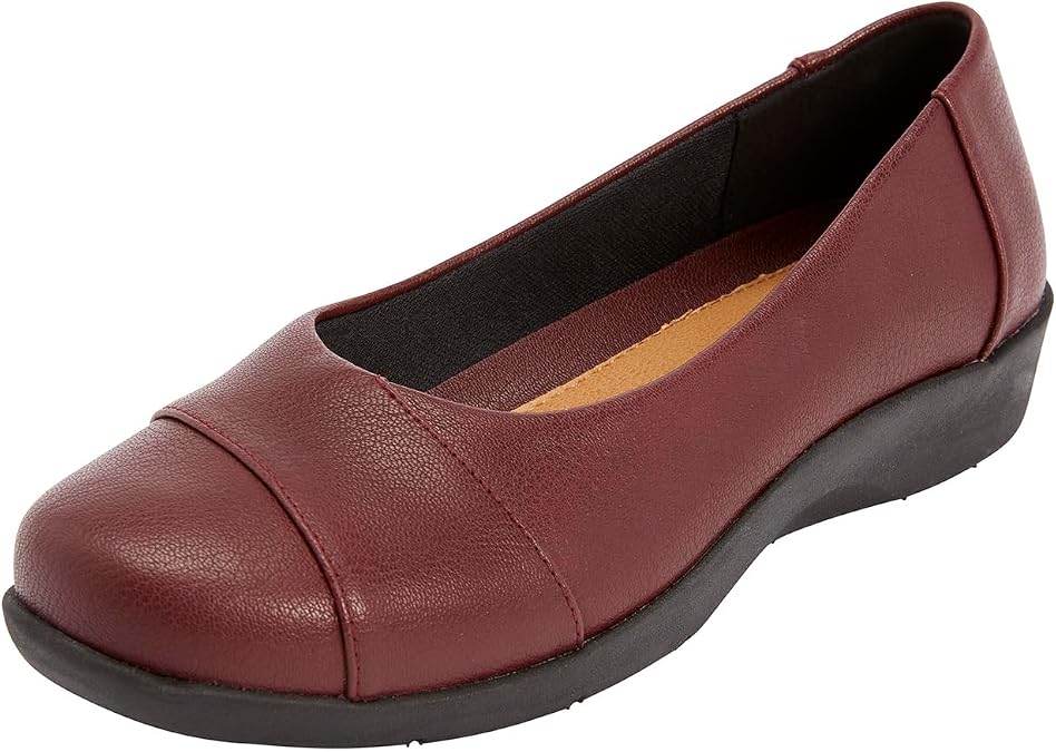 Comfortview Women's Wide Width The Gab Flat