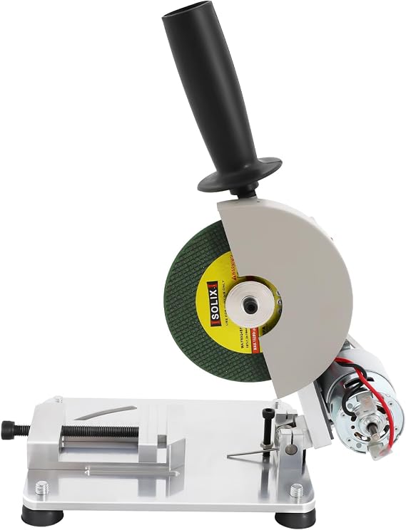 4-Inch Mini Chop Saw with 2 Blades, 110V Micro Cutting Machine, 0-45 Adjuatable Angle, 9000RPM Portable Tabletop Saw for Steel Aluminum Wood Acrylic