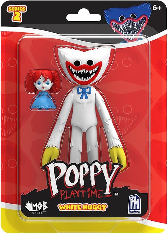 Poppy Playtime - White Huggie Waggy Action Figure 5" tall, Action Figure, Series 2