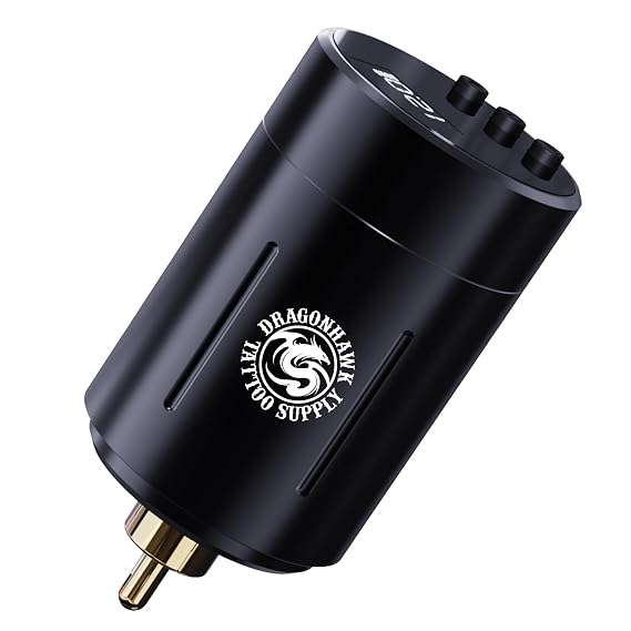 Dragonhawk Tattoo Battery Power Supply Lightweight Small Digital Display for Rca Jack Tattoo Pen Machine