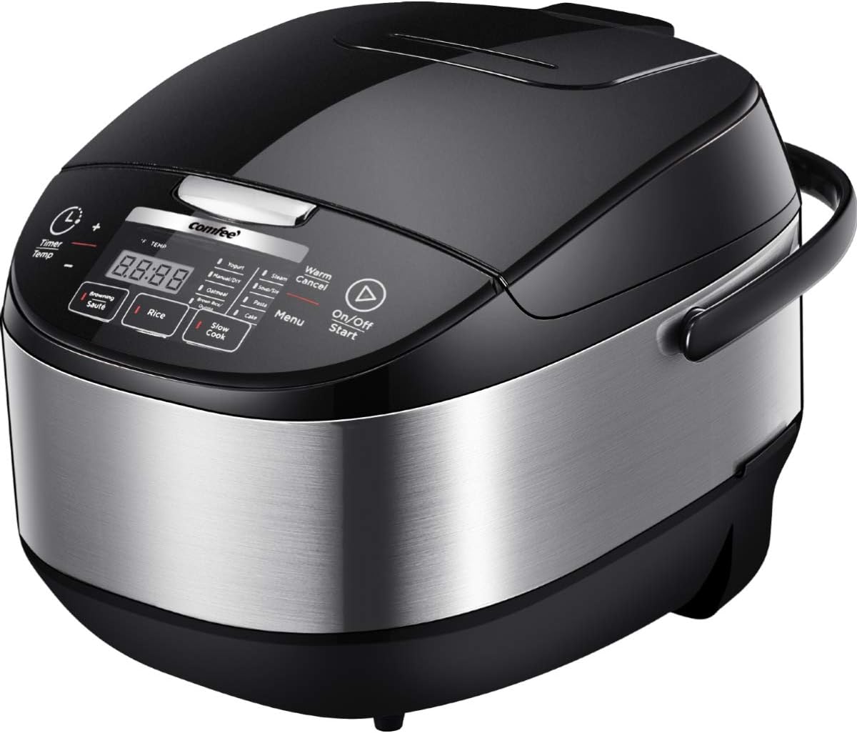 Rice Cooker, 11-in-1 Multi-Function Programmable, 20 Cup Pre-Cooker, Hot Cooker, Slow Cooker, Sauté, Steamer, Yogurt Paste Cake Maker, 5L By Comfee