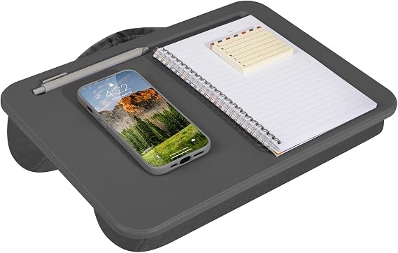 LAPGEAR Compact Lap Desk - Charcoal - Fits up to 15 Inch Laptops - Style No. 43105