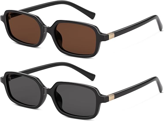 Retro Polarized Sunglasses for Womens Men - Trendy Sunnies UV Protection Lightweight Vintage Sun Glasses