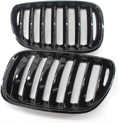 Black High Impact Polystyrene Car Front Hood Kidney Grille Grill Compatible With Compatible With BMW X5 E53 3.0 4.4 4.6 4.8 2004 2005 2006 Front Grille Auto Bonnet Grill.