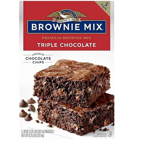 Triple Chocolate Brownie Mix, 90 Servings, 5 Pack (1 Pack)
