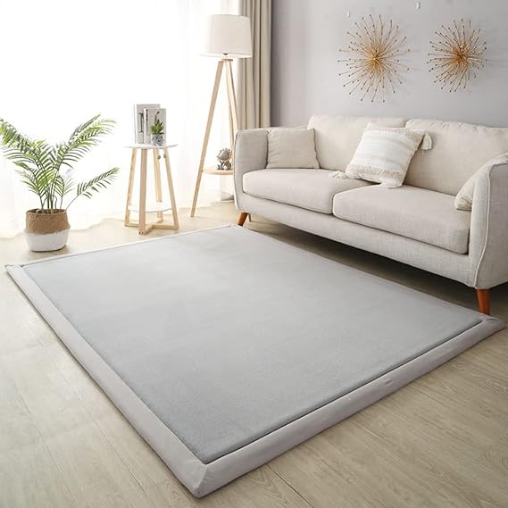 Large Foldable Baby Play Mat, Crawling Mat for Infant and Toddlers, Extra Soft Activity Floor Mat for kids Playroom Bedroom, Grey, 200x220cm