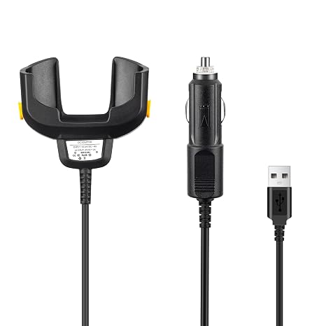 CBQ Tc77 2-in-1 CAR and USB Quick Charger for Zebra Tc70 TC77 TC72 TC75 Series Scanner,CHG-TC7X-CLA1-01 PDA Barcode Scanner Charger Cable,Cell Phone Battery Chargers for use in Vehicles.