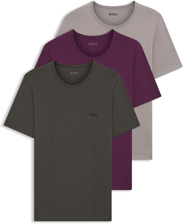 BOSS Three-Pack of Logo Underwear T-Shirts in Cotton Jersey