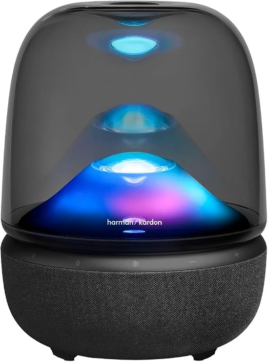 Harman Kardon AURA Studio 5 Wireless Speaker, App Compatible, Ambient Writing, Built-in Subwoofer, Bluetooth Auracast, Multi-point, Power Cable Drived, 0.1 inch 3.5 mm Analog Input, Recycled