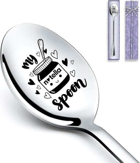 My Peanut Spoon Stainless Steel Dessert Cake Spoon, Gifts for Women, Men, Peanut Lovers Birthday Christmas Thanksgiving Graduation Housewarming Gifts