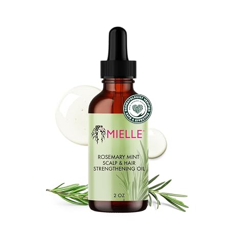 Mielle Organics Mielle Rosemary Mint Kopfhaut- und Haarstärkungsöl für gesundes Haarwachstum 2 oz 59 ml Stärkt spendet Feuchtigkeit fördert das Haarwachstum trockene Kopfhaut und Spliss-Behandlung
