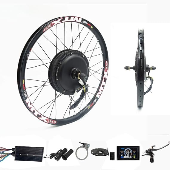 NBPOWER 135mm Dropout Rear 72V 2000W Rear Wheel Motor, 70-75km/h 2000W Electric Bike Kit,72V 45A sine Wave Dual Mode Controller with Mutifunction SW900 Display,Electric Bicycle Conversion Kit