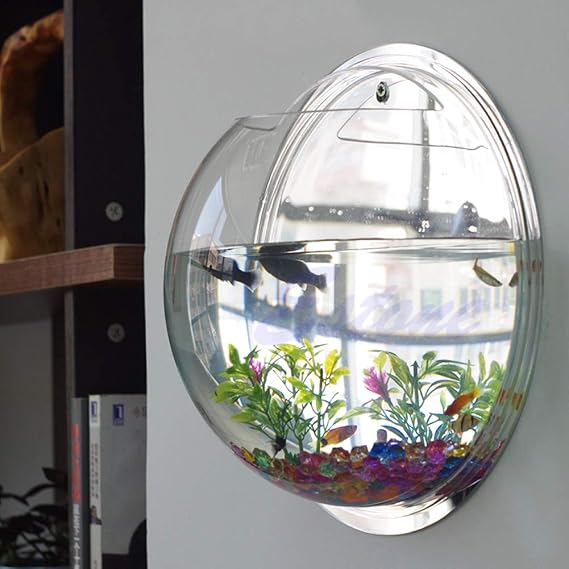 SimpleLife Wall Hanging Pot Bubble Mounting Aquarium Bowl Fish Tank Aquarium Home Decoration