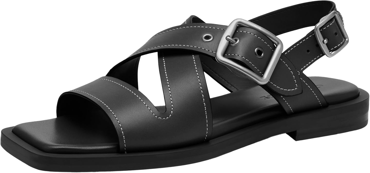 Coach Women's Archival Buckle Flat Sandal