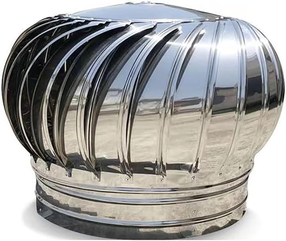 Rotating Chimney Cowl Cap, Chimney Spinner Cowl, Roof Turbine Ventilator Powered by Wind Weatherproof Strong and Maintain Indoor Air Circulation Fireplace Chimney Caps