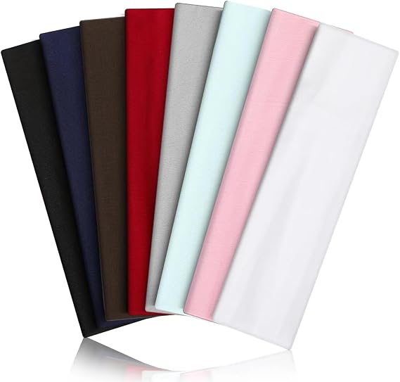 Headbands for Women 8PCS, Summer-Exclusive Elastic Non Slip Hair Head Bands