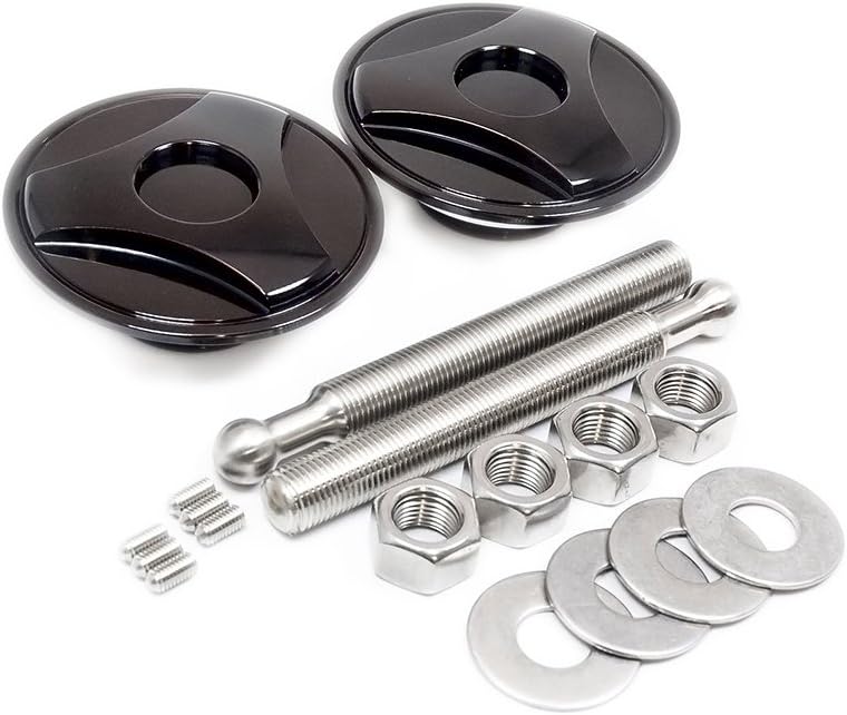 Quik-Latch Products QL-50-TWB Black Cerakote Finish Twist-Lock Style Quick Release Hood Pin Kit