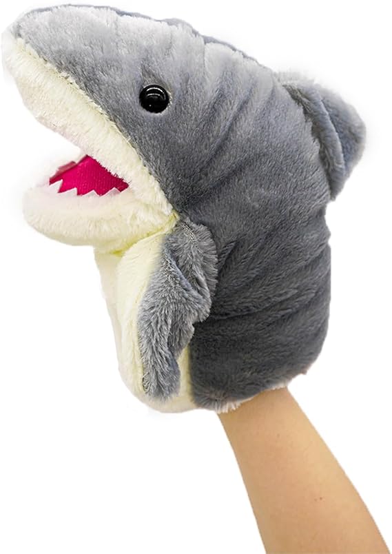 lilizzhoumax Shark Hand Puppet, Realistic Plush Animal Puppet for Storytelling, Role Play, Puppet Shows and Classroom Learning