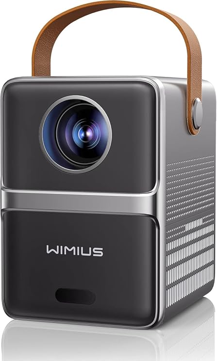 4K Portable Smart Projector with WiFi and Bluetooth [Compatible with Netflix & Dolby Audio], Mini Outdoor Movie Projector with Native 1080P, Auto Keystone & Electric Focus for Home Theater, Bedroom