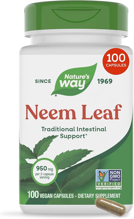 Nature's Way Neem Leaf, Traditional Intestinal Support*, 100 ct