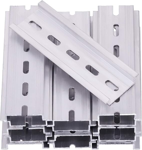 Keadic 15Pcs DIN Rail Slotted Aluminum, 4 Inches Long 35mm Wide 7.5mm High